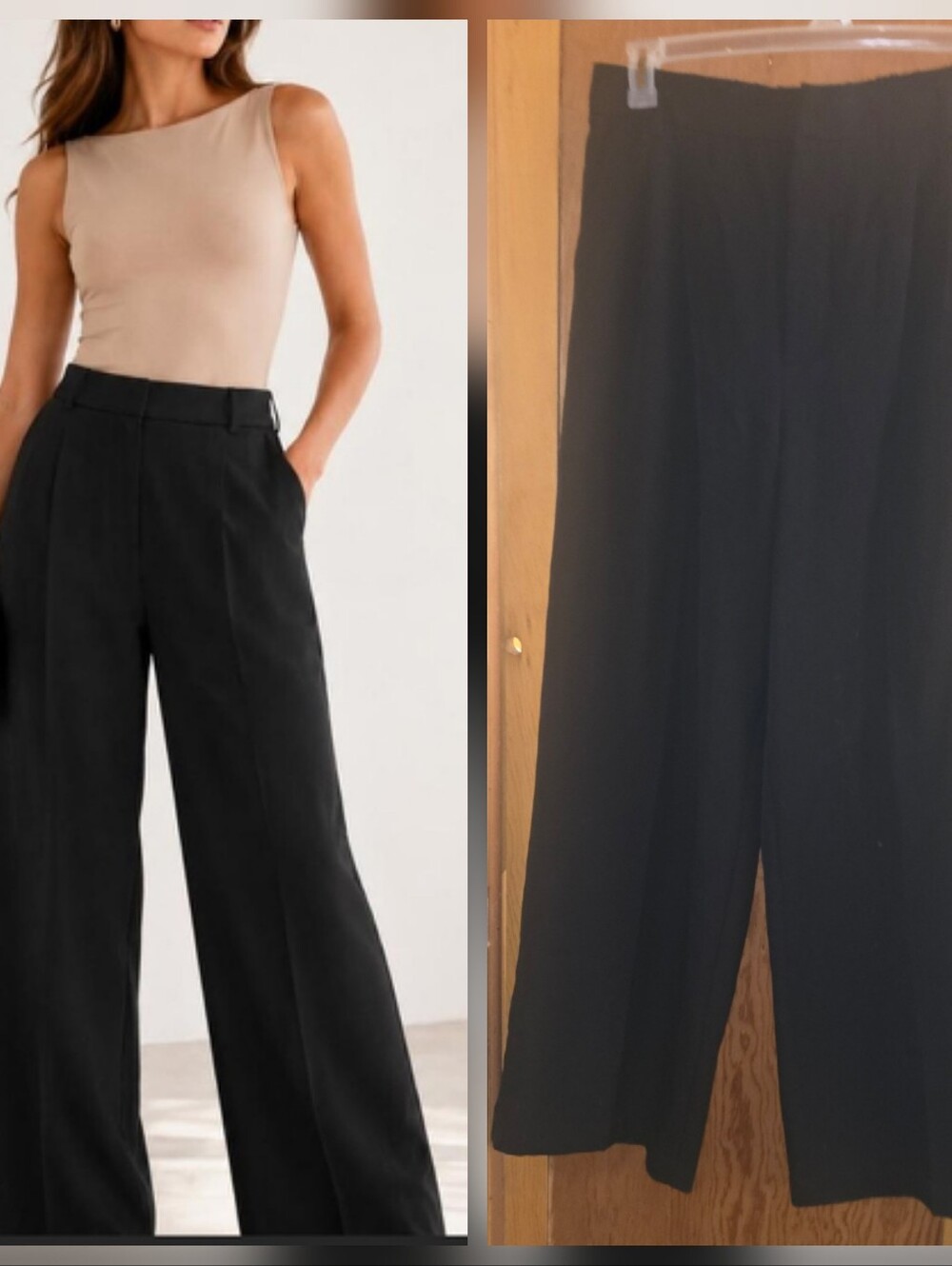 New no tags Steve madden womens M black rayon blend wide leg classic trousers